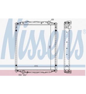 Radiator, engine cooling MAN L2000 