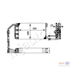 A/C EVAPORATOR 422-463-464-224-232