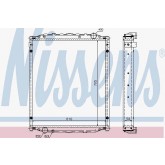 Radiator, engine cooling MAN L2000 